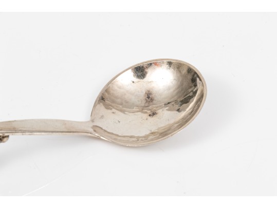 O. Mogensen Sterling Silver Beautiful Ornamental Spoon, 4 3/4