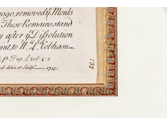 Set Of Three Gilt Framed Restrikes Of Mid 18th Century English Architectural Engravings