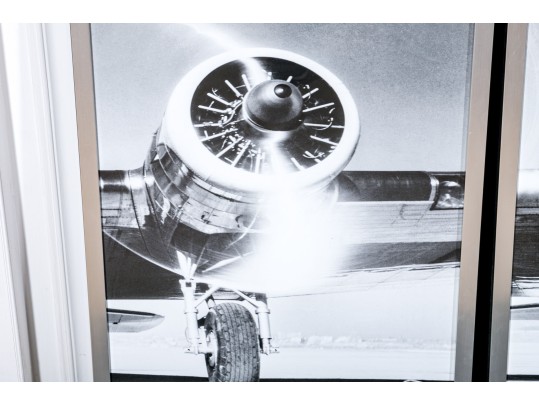 Restoration Hardware Tryptich, Set Of Three Decorative Airplane Prints