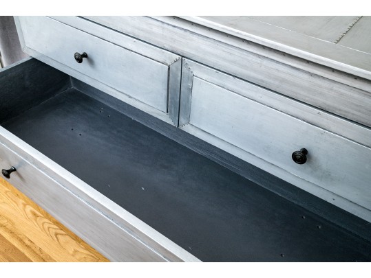 Chic Restoration Hardware Metallic Wrapped Dresser Chest