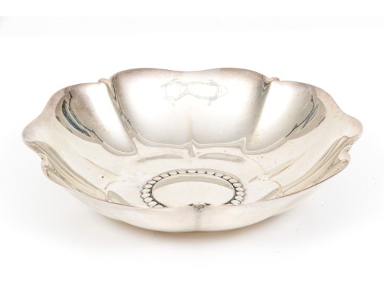 Tiffany & Co. Sterling Silver Striking Vintage Flower Motif Bon Bon Bowl, Circa 1941