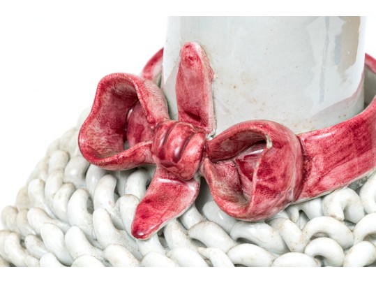 Adorable Large Mid Century Italian Majolica Poodle