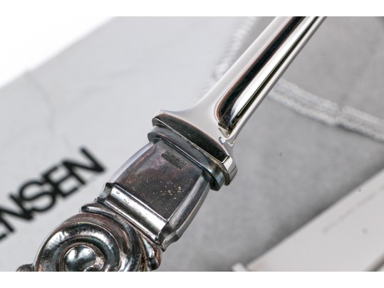 Geoerg Jensen Sterling Silver Mounted Carving Set- Large Scroll Saga 22