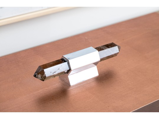 Quality Bronzed Jewelry Box With Quartz Handle