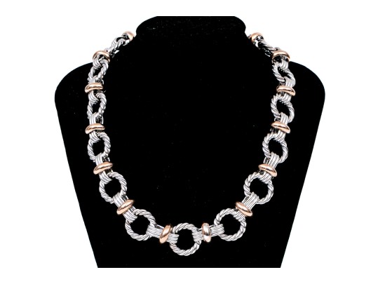 Sterling Silver Twist Link Bracelet