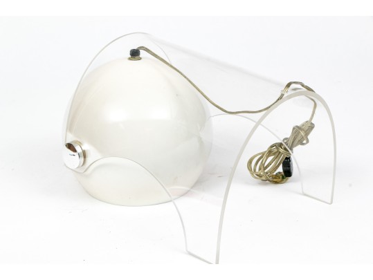 Mid-Century Modern Acrylic And Metal Table Lamp