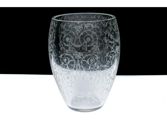 Baccarat Etched Crystal Vase