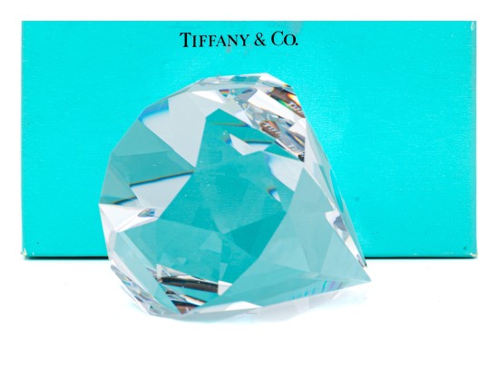 Tiffany & Co. Cut Crystal Paperweight, Boxed