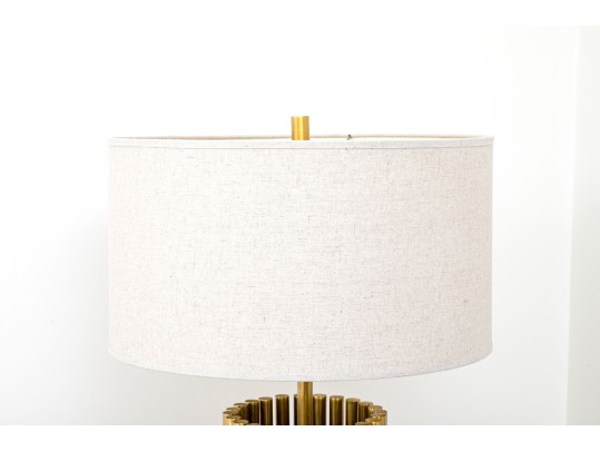 Luxurious Modern Tubular Brass Table Lamp