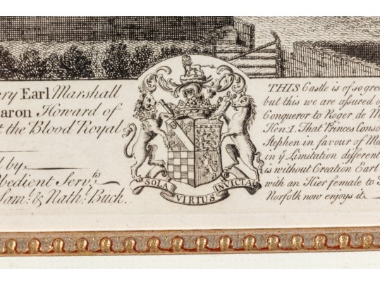 Set Of Three Gilt Framed Restrikes Of Mid 18th Century English Architectural Engravings