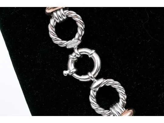 Sterling Silver Twist Link Bracelet