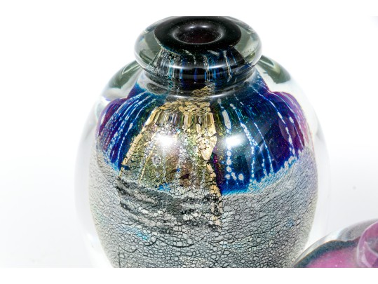 Three Art Glass Perfume Bottles