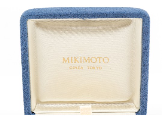 Mikimoto Lovely Sterling Silver And Cultured Pearl Set Butterfly Necklace, With Box