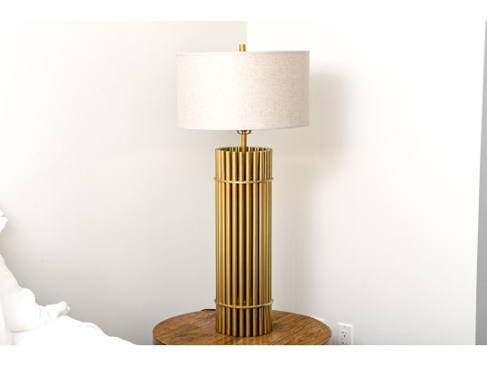 Luxurious Modern Tubular Brass Table Lamp