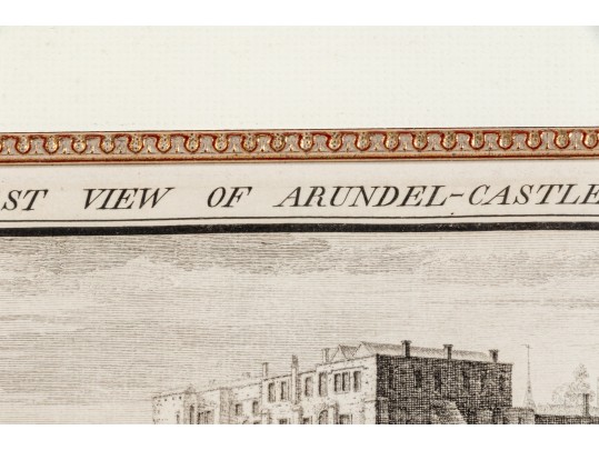 Set Of Three Gilt Framed Restrikes Of Mid 18th Century English Architectural Engravings