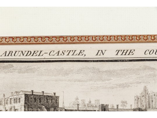 Set Of Three Gilt Framed Restrikes Of Mid 18th Century English Architectural Engravings