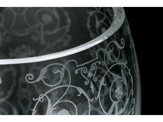 Baccarat Etched Crystal Vase