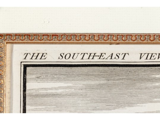 Set Of Three Gilt Framed Restrikes Of Mid 18th Century English Architectural Engravings