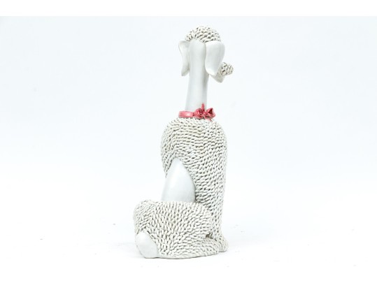 Adorable Large Mid Century Italian Majolica Poodle