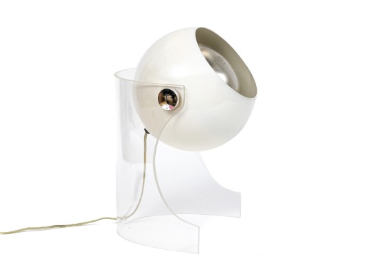 Mid-Century Modern Acrylic And Metal Table Lamp