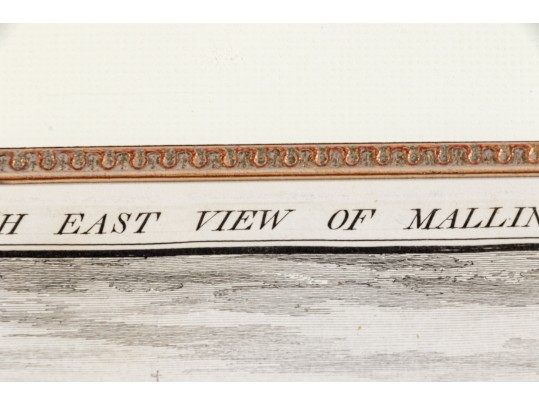 Set Of Three Gilt Framed Restrikes Of Mid 18th Century English Architectural Engravings