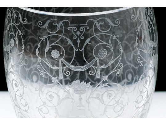 Baccarat Etched Crystal Vase