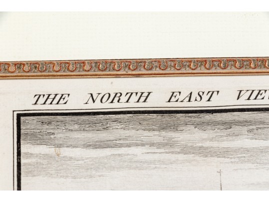 Set Of Three Gilt Framed Restrikes Of Mid 18th Century English Architectural Engravings