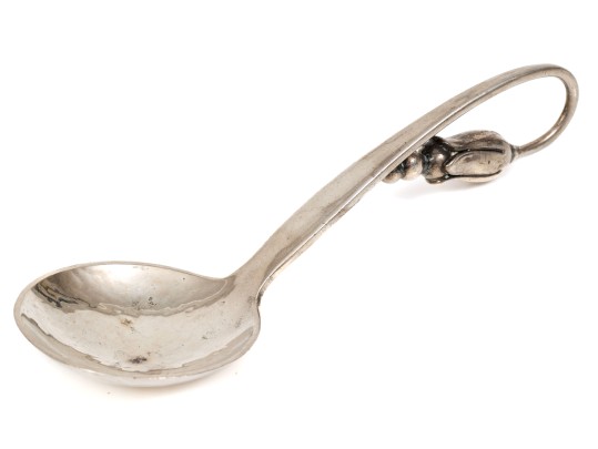 O. Mogensen Sterling Silver Beautiful Ornamental Spoon, 4 3/4