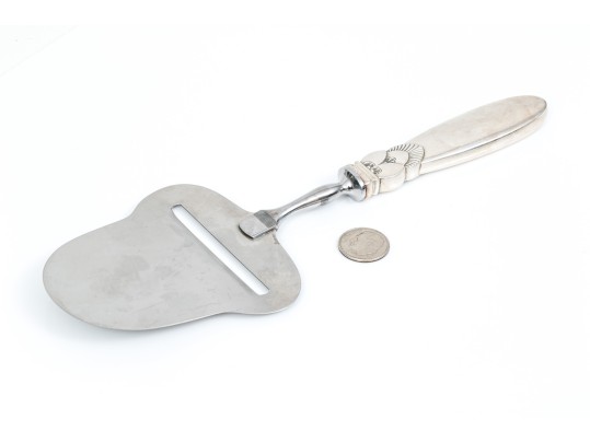 Georg Jensen Sterling Silver And Stainless Steel Fabulous Cactus Cheese Plane