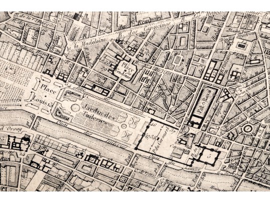 Set Of Three Restoration Hardware Decorative Pair Of Map Print On Canvas