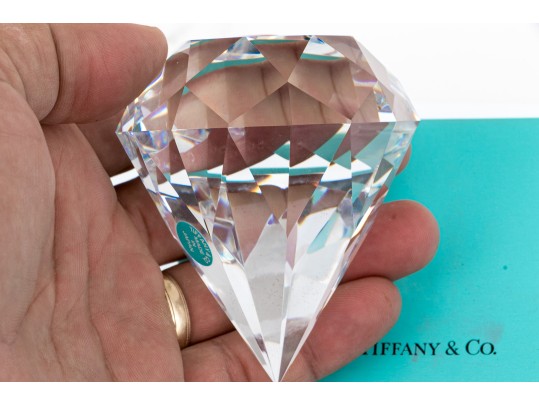 Tiffany & Co. Cut Crystal Paperweight, Boxed