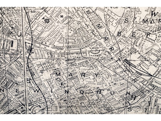 Set Of Three Restoration Hardware Decorative Pair Of Map Print On Canvas