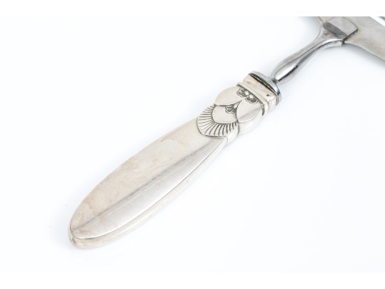Georg Jensen Sterling Silver And Stainless Steel Fabulous Cactus Cheese Plane