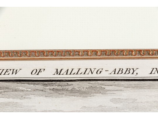 Set Of Three Gilt Framed Restrikes Of Mid 18th Century English Architectural Engravings