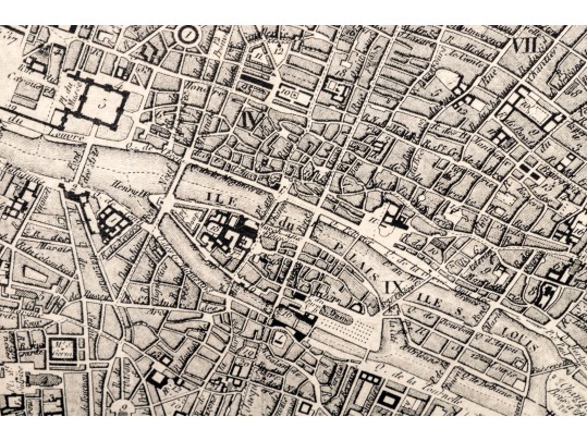 Set Of Three Restoration Hardware Decorative Pair Of Map Print On Canvas