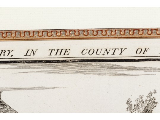 Set Of Three Gilt Framed Restrikes Of Mid 18th Century English Architectural Engravings