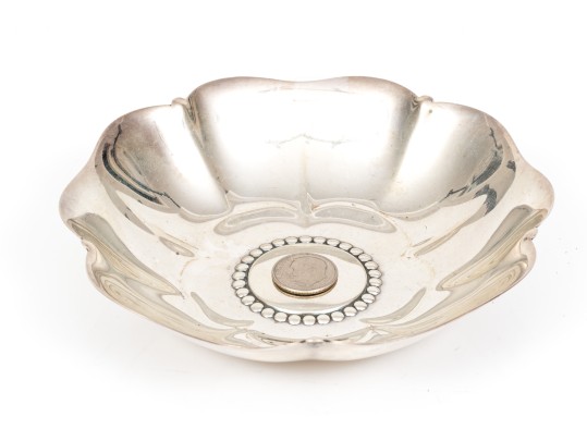 Tiffany & Co. Sterling Silver Striking Vintage Flower Motif Bon Bon Bowl, Circa 1941