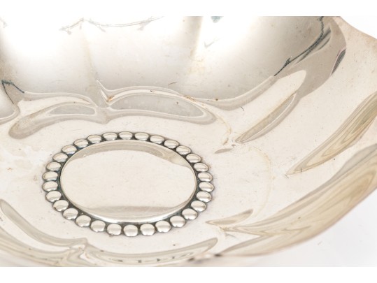 Tiffany & Co. Sterling Silver Striking Vintage Flower Motif Bon Bon Bowl, Circa 1941