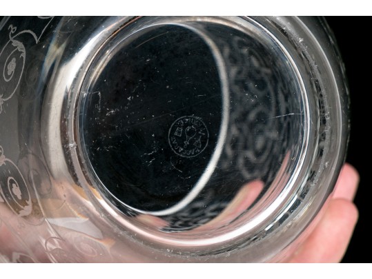 Baccarat Etched Crystal Vase