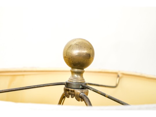 Vintage Paul Hanson Spiral Fluted Celadon Glazed Lidded Baluster Jar Mounted As A Table Lamp