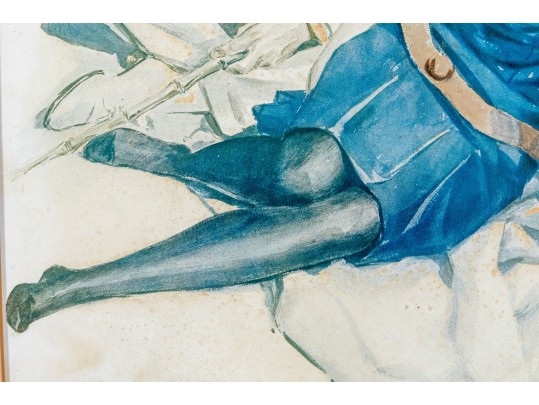 Harrison Fisher (American, 1875-1934) Reproduction Fashion Illustration Print, At The Beach