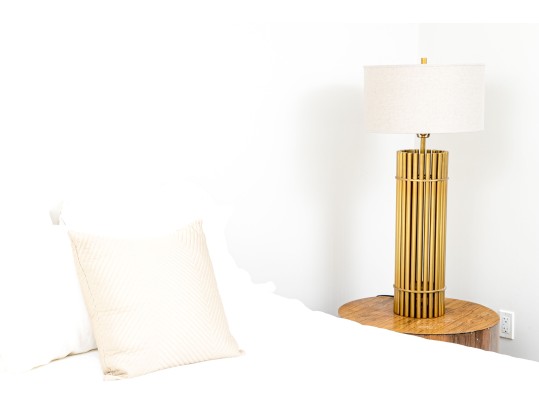 Luxurious Modern Tubular Brass Table Lamp