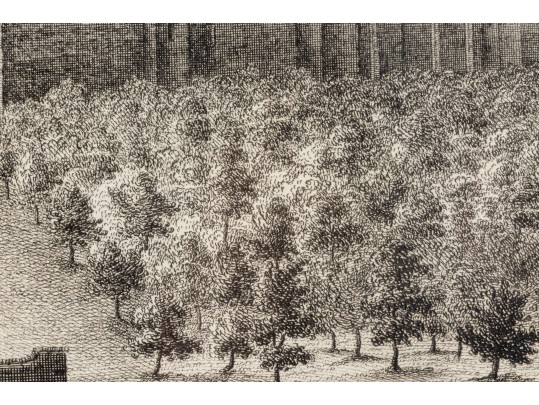 Set Of Three Gilt Framed Restrikes Of Mid 18th Century English Architectural Engravings