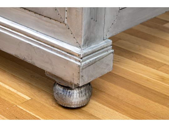 Chic Restoration Hardware Metal Wrapped Full Sized Bed Frame