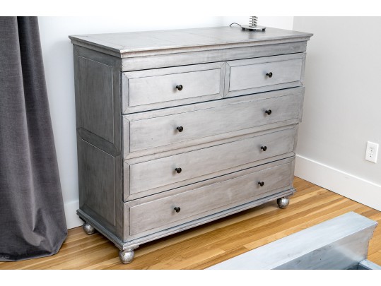 Chic Restoration Hardware Metallic Wrapped Dresser Chest