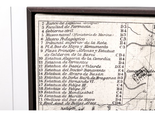 Set Of Three Restoration Hardware Decorative Pair Of Map Print On Canvas