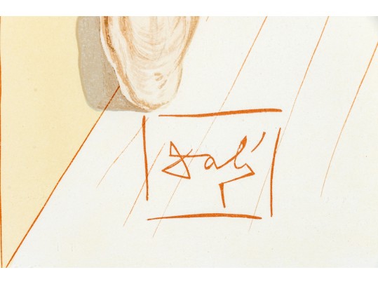 Salvador Dali (France, Spain, 1904-1989) Signed Color Drypoint, 