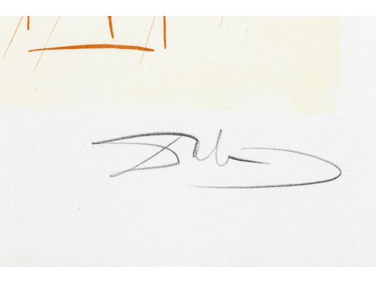 Salvador Dali (France, Spain, 1904-1989) Signed Color Drypoint, 