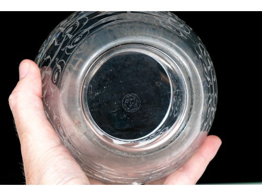 Baccarat Etched Crystal Vase