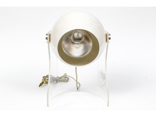 Mid-Century Modern Acrylic And Metal Table Lamp